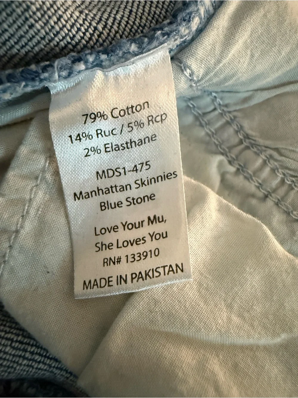 Show Me Your Mumu Manhattan Skinnies Blue Stone Denim Jeans Size 25